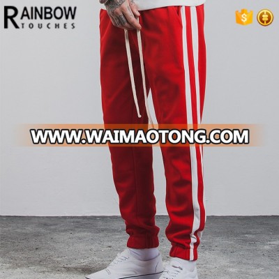 Top Sale Factory Wholesale 100% Cotton Striped Track Pants with Extra Long Drawstring