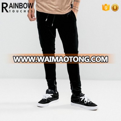 Wholesale fashion custom blank men velour jogger pants