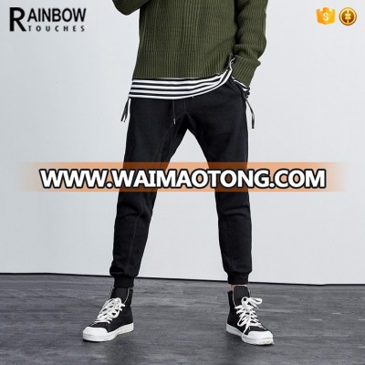 Wholesale and custom china factory black casual men jogger pants